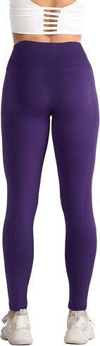 سروال نسائي من SPRIMEMONG بدون خياطة عالي الخصر لممارسة التمارين الرياضية في صالة الألعاب الرياضية in Kuwait