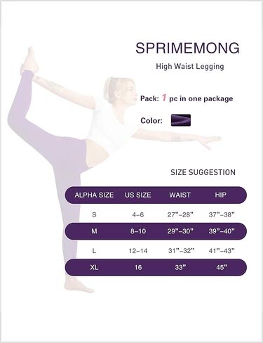 سروال نسائي من SPRIMEMONG بدون خياطة عالي الخصر لممارسة التمارين الرياضية في صالة الألعاب الرياضية in Kuwait