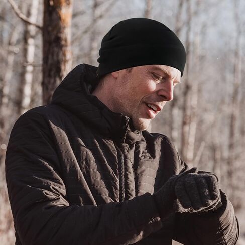 قبعة رجالية للساعة قبعة صوف قبعة صغيرة قبعة جمجمة شتاء دافئ للجري والرياضات الخارجية in Kuwait