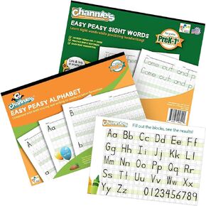 Channie's Easy Peasy Alphabet Tracing Book for Kids Ages 3-5, Pre K & Kindergarten Writing Workbook for Handwriting & Tracing, Effective Alphabet Practice With Color-Coded Blocks