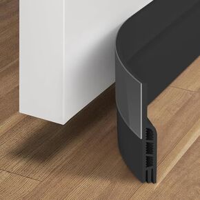 Holikme Door Draft Stopper Under Door Draft Blocker Insulator Door Sweep Weather Stripping Noise Stopper Strong Adhesive, Brown
