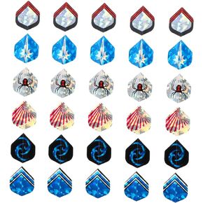 Dart Tail 30pcs Dart Accessories Standard-Dart-Flights Flying Toy Party Game Dart Tail Outdoor Wing Tail Outdoor Sports Accessory Dart Toy Dart Board The Pet Outdoor Indoor Dart Toy