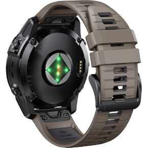 NotoCity Band Compatible with Fenix 7X pro for Fenix 6X/Fenix 7X/Fenix 5X Plus/Fenix 6X Pro watch Soft Silicone Watch Strap for 26mm Width Fenix 3/HR