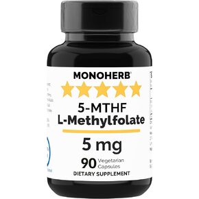 L-Methylfolate 5-MTHF 5 mg - 90 Vegetarian Capsules - Methyl Folate Supplement