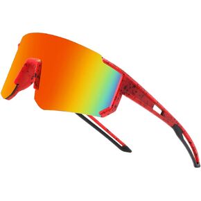 Sports Sunglasses for Men and Women, UV 400 Protection Youth Sunglasses for Cycling, Skiing, Driving in Kuwait