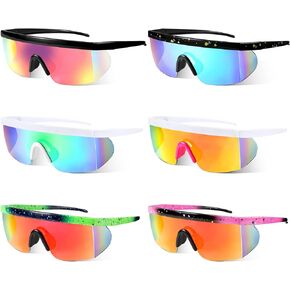 6 Pairs Polarized Sports Sunglasses UV400 Protection Cycling Glasses with Adjustable Nose Pad for Men Women Running Driving Golf Outdoor