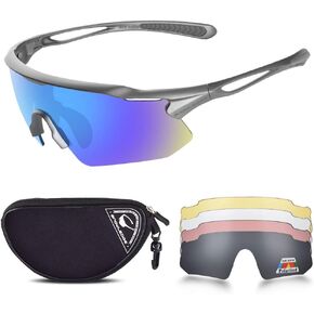 Cycling Glasses, TR90 Unbreakable Frame Polarized Anti-UV400 Sports Sunglasses