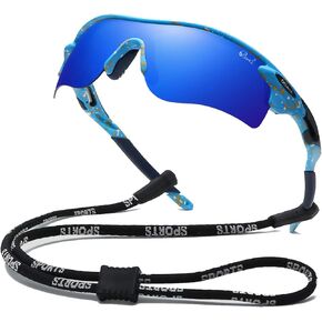 Bevi Polarized Sports Sunglasses TR90 Durable and Ultralight Frame for Men Women Baseball Running Cycling Golf