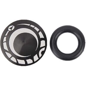 Keenso Bike Crank Cover, 1pcs Aluminum Alloy Black Mountain Bike Hollow Crank Antidust Cover Bicycle Accessory