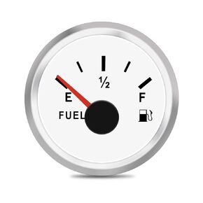 TIKSCIENCE 240-33 ohm Fuel Sending Unit and Gauge Kit 8.8"(225mm) 8 Color Boat Fuel Lever Gauge for Boat Marine Car Truck RV Stainless Steel Fuel Water Level Gauge Sensor 5 Hole