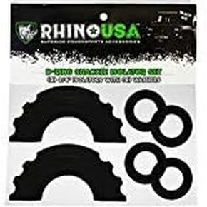 عوازل الأغلال على شكل حرف D من Rhino USA (2) مع غسالات متضمنة (4) - تناسب الأغلال القياسية 3/4 - تحمي الأغلال من التلف وتمنع الخشخشة