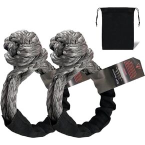 Aspligo- Towing Winch Snatch Recovery Ring with Soft Shackle 3/4" X 22 Inch, 45000LBS Breaking Strength,Soft Shackle Recovery Ring kit for Off-Road ATV UTV Trailer Jeep SUV 4x4