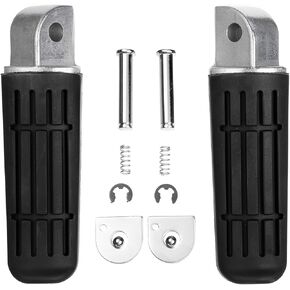Motorcycle Front Foot Pegs Footrests Pedal Fits for Yamaha YZF1000 R1 FZ1 FZ6R FZ6 FJR1300 FZ400 XJR1200 XJR1300 XJR400 XJ6 TDM (Front Pegs - Black)