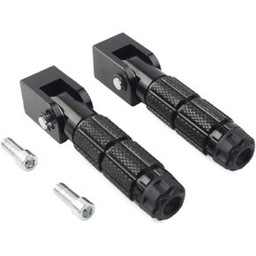 Lirun M8 Motorcycle Foldable Foot Pegs Passenger Footpeg Universal for Motorcycle, Bicycle, Bike, Electric Car, ATVs, UTVs, Go Karts, Quads, Scooters with 8mm Install Bolts