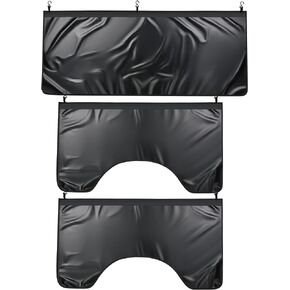 Magca Automotive Fender Covers 3Pcs Set, Magnetic PU Leather Mat for Mechanics, Fender Protector Mat for Repair Work, Large