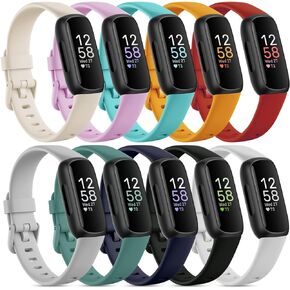 10 Pack Compatible with Fitbit Inspire 3 Bands,Soft Sport Bands Silicone Replacement Wristband for Fitbit Inspire 3 Tracker Smart Watch for Women Men