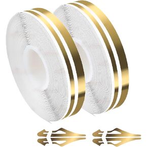 Car Vinyl Pinstriping Tape, 2pack Stripe Decals Car Stickers Auto Striping Tape Emblems Trim for Motorcycle Home DIY Door Musical Instrument 32Ft (9.8m) (Red)