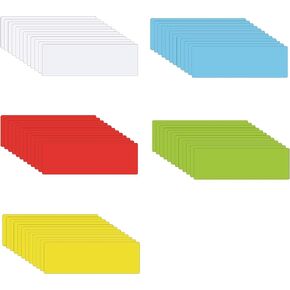 Dry Erase Magnetic Labels (1x3",Pack of 60),Write On Magnets Sticker,Waterproof/Reusable for Classroom&Office&Cabinet&whiteboard&Fridge&More (Blue)