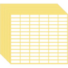 1260 Pcs Matte White Labels Stickers Small Blank Labels Removable Sticky Price Tags Labels Stickers for Jars Boxes School Office Kitchen (10 X 31 mm)