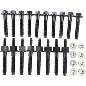 Exhaust Manifold Bolts Studs Nuts Hardware Set Fit For 2009-2020 Dodge Ram 1500 2500 3500 pickup Challenger Charger Durango 5.7L V8 Engines