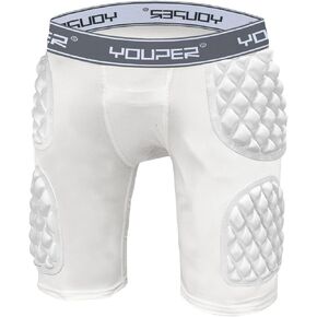 Youper Youth Football Padded Compression Shorts, Football Girdle Hip & Thigh Protector