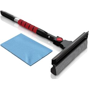 360 CAR LOVERS Windshield Squeegee - Window Washing Kit with Long Handle - Adjustable Window Cleaner Tool - Strong Window Squeegee Professional Extra Wide