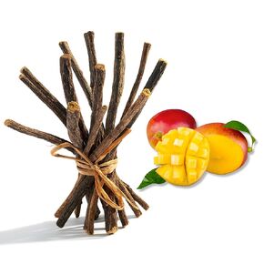 Aroma Depot Mango Flavored Licorice Root Chew Sticks - 4 oz. for Oral Health, 100% Pure Natural, 6.5-7 inches Long