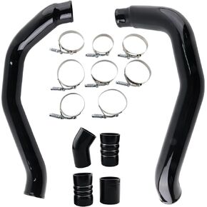 Turbo Intercooler Pipe Boot kit Intercooler CAC Pipe & Boot Kit compatible with 2003-2007 Ford F250 F350 F450 F550 Tube 6.0L Powerstroke Diesel