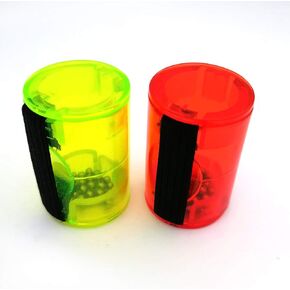 2Pcs Guitar Ukulele Sand Shaker Hammer Rhythm Ring Fun Finger Bell Mandolin Banjo Fluorescent Green ABS Handbells Drum Tap Keyboard Percussion Instrument (Random Color)