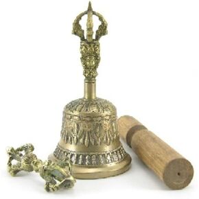 TM THAMELMART FOR BEAUTIFUL MINDS BUDDHIST SACRED SPIRITUAL TIBETAN BELL AND DORJE