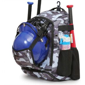 ZOEA Baseball Bat Bag Backpack, T-Ball & Softball Equipment & Gear for Youth and Adults, Large Capacity Holds 4 Bats, Helmet, Gloves, Cleats,Shoes Compartment & Helmet Holder in Kuwait