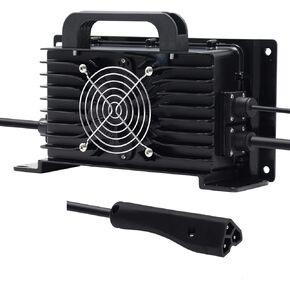 48V 15A Replacement Golf Cart Battery Charger for 48 Volt Ez-Go EZgo RXV/TXT with RXV Plug Triangle Style Plug Connector Waterproof IP67