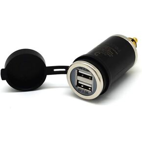 شاحن USB DIN للدراجة النارية من Cliff Top بقدرة 4.6 أمبير ومحول طاقة للدراجة النارية مع قابس DIN Hella متوافق مع دراجة نارية BMW Triumph Tiger Ducati (مستقيم) in Kuwait