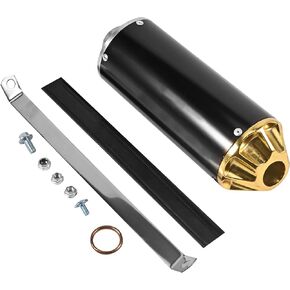 Trkimal 28mm Exhaust Muffler for CRF50 XR50 KLX SSR Thumpstar TTR YCF Lifan Apollo dbx18 50cc 70cc 90cc 110cc 125cc Chinese Pit Dirt Bike Parts (Red)