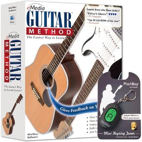 eMedia Guitar Method v6 - with Pitchboy Mini Keyring Tuner (Amazon-Exclusive)