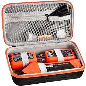 Case Compatible with Klein ET310 Tool AC Circuit Breaker Finder 80041 Outlet Repair Tool Kit RT250 Integrated GFCI Receptacle Tester and Accessories Electrical Tools Bag Storage Organizer(Black)
