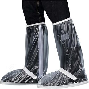 Waterproof Rain Shoe Covers Men Reusable Foldable Rain Snow Boot Shoe Covers with Reflector Non Slip Shoe Protector for Raining Day,Cycling,Gardening,Fishing,Hiking, Farming