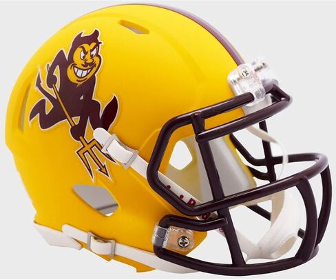خوذة كرة قدم صغيرة من Riddell NCAA Arizona State Sun Devils باللون الأصفر اللامع اللامع in Saudi Arabia