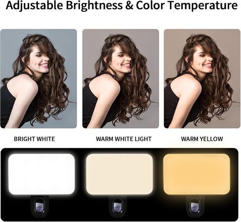 Selfie Light, LED Phone Light with 3 Lighting Mode, USB Charger Portable Video Light Selfie, Makeup, Tiktok, Live Stream, Zoom Conference Rechargeable Clip Video/Photos Light for Phone, iPad, Camera in Saudi Arabia