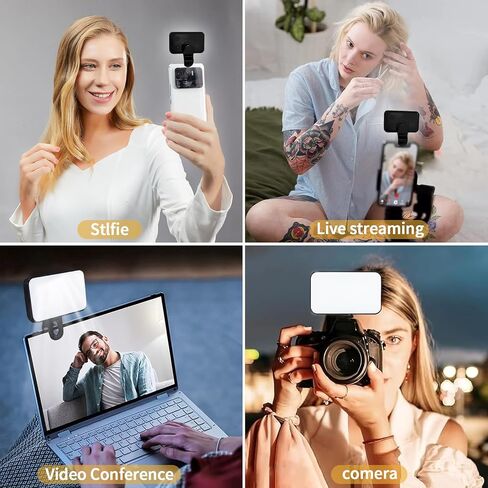 Selfie Light, LED Phone Light with 3 Lighting Mode, USB Charger Portable Video Light Selfie, Makeup, Tiktok, Live Stream, Zoom Conference Rechargeable Clip Video/Photos Light for Phone, iPad, Camera in Saudi Arabia