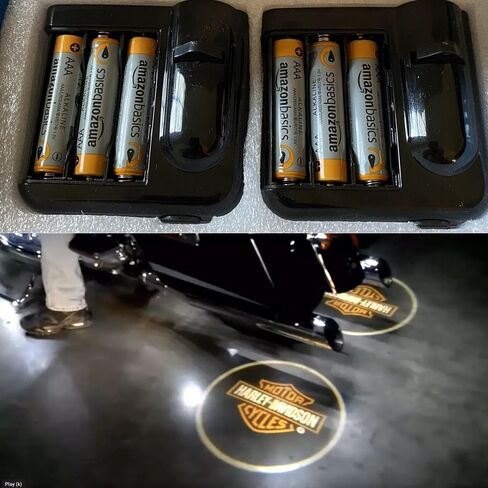 2X Wireless car Door Motorcycle Shadow Laser Projector Logo LED Light for Harley Davidson All Model All Year - Gift for Harley Lovers - Lights Door Logo Projector for Cars in Saudi Arabia