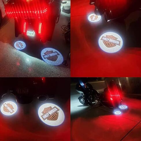 2X Wireless car Door Motorcycle Shadow Laser Projector Logo LED Light for Harley Davidson All Model All Year - Gift for Harley Lovers - Lights Door Logo Projector for Cars in Saudi Arabia