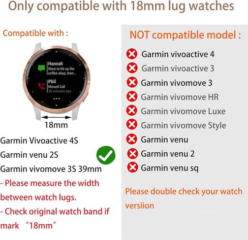 3Pack Watch Bands Compatible with Garmin Vivoactive 4S/ Venu 2S / Venu 3S/ Vivomove 3S, 18mm Soft Silicone Replacement Watch Band Wristband for Forerunner 255s/265s Women Men in Saudi Arabia