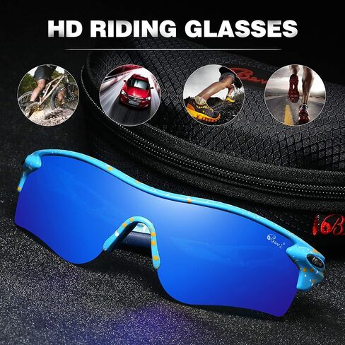 Bevi Polarized Sports Sunglasses TR90 Durable and Ultralight Frame for Men Women Baseball Running Cycling Golf in Kuwait