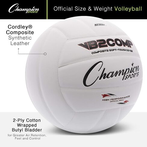 Champion Sports VB Official Composite Synthetic Leather Game Volleyball - Multiple Colors in Saudi Arabia