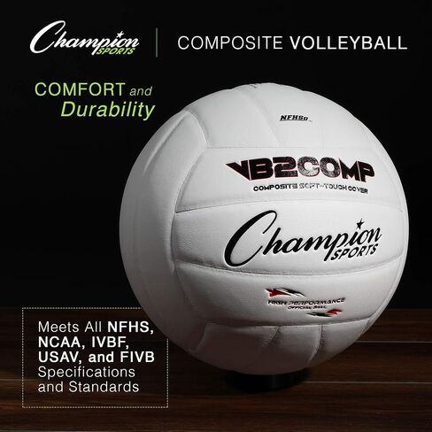 Champion Sports VB Official Composite Synthetic Leather Game Volleyball - Multiple Colors in Saudi Arabia