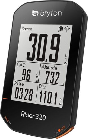 كمبيوتر Bryton Rider 320 GPS للدراجة/ركوب الدراجات. بسيطة ولكنها قوية. 5 دعم أنظمة الأقمار الصناعية. عمر بطارية طويل 35 ساعة. يدعم سرعة ANT+/BLE، والإيقاع، وأجهزة استشعار مراقبة معدل ضربات القلب، ومقياس الطاقة ANT+. in Saudi Arabia