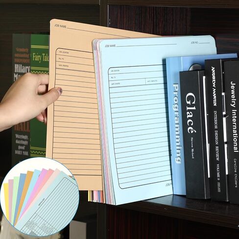 48 Pcs Job File Jackets Manila File Folder Letter Size 12 x 10 Inch Heavy Duty Employee File Folders for Office Business Work to Track Job Progress Project Calculating Cost in Saudi Arabia