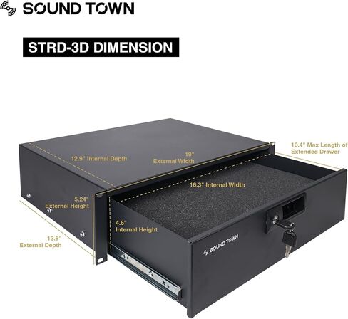 درج قفل ساوند تاون 19 بوصة 2U، مع رغوة حماية (STRD-2D) in Kuwait