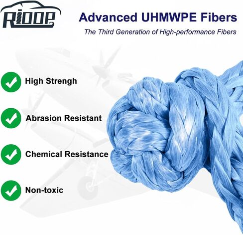 2 Pcs Soft Shackle 1/2 Inch X 24 Inch Synthetic Soft Shackle Recovery Kit 55000lbs Breaking Strength Off Road Towing Shackles for ATV, SUV, Trucks,4x4(Blue) in Saudi Arabia